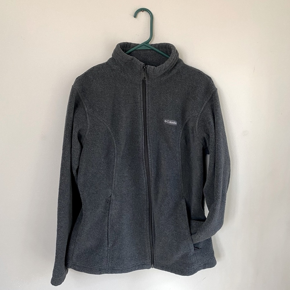 Columbia Charcoal Gray Women’s Lightweight Full Zip Fleece Jacket Size L